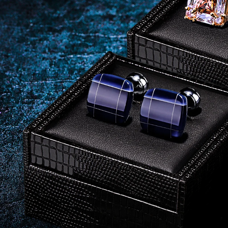 KFLK Fashion Shirt Cufflinks for Mens Gift Brand Cuff links Buttons Blue High Quality Abotoaduras Gemelos Guests