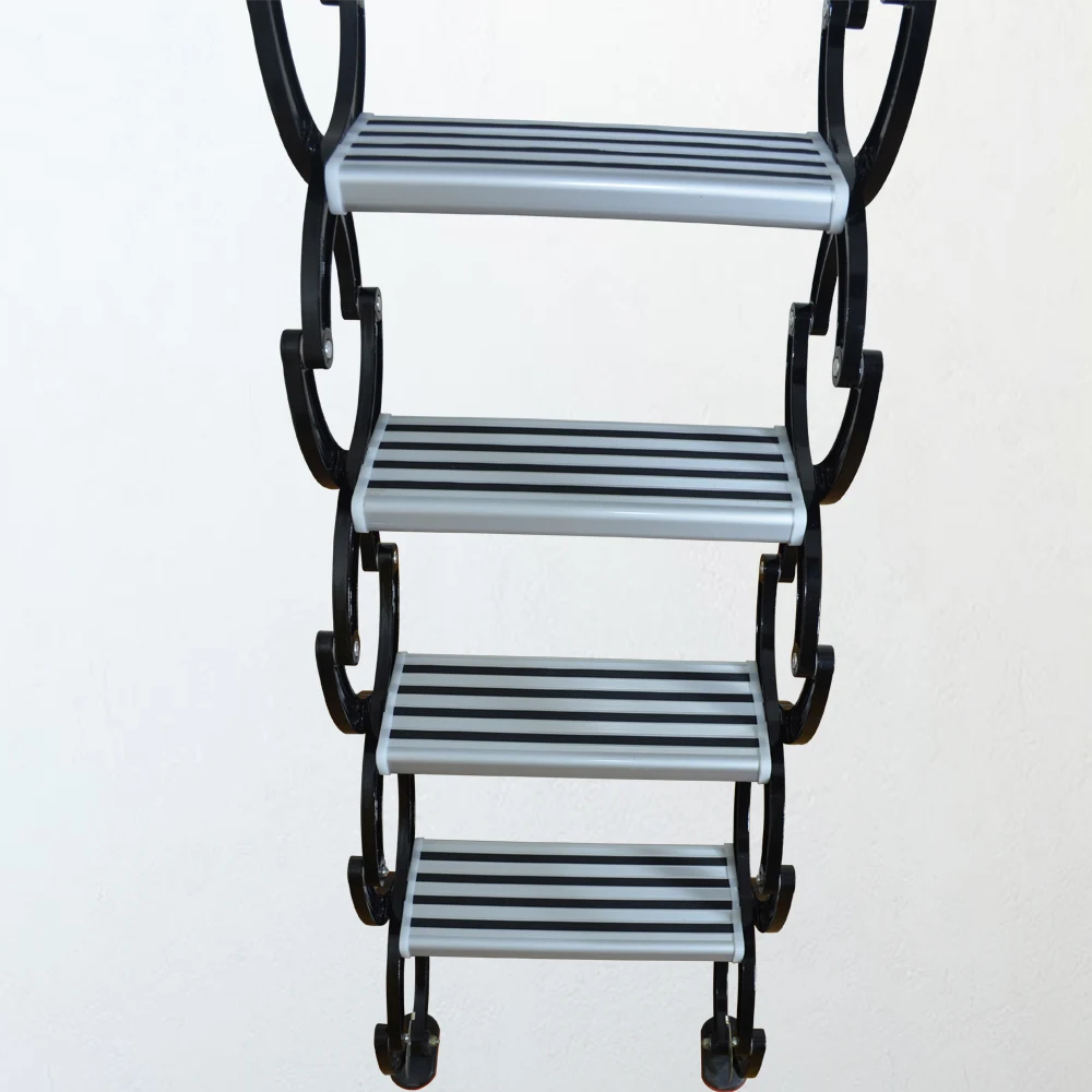 yyhcHot Sale New Titanium Alloy Indoor Folding Foldable Loft Ladder