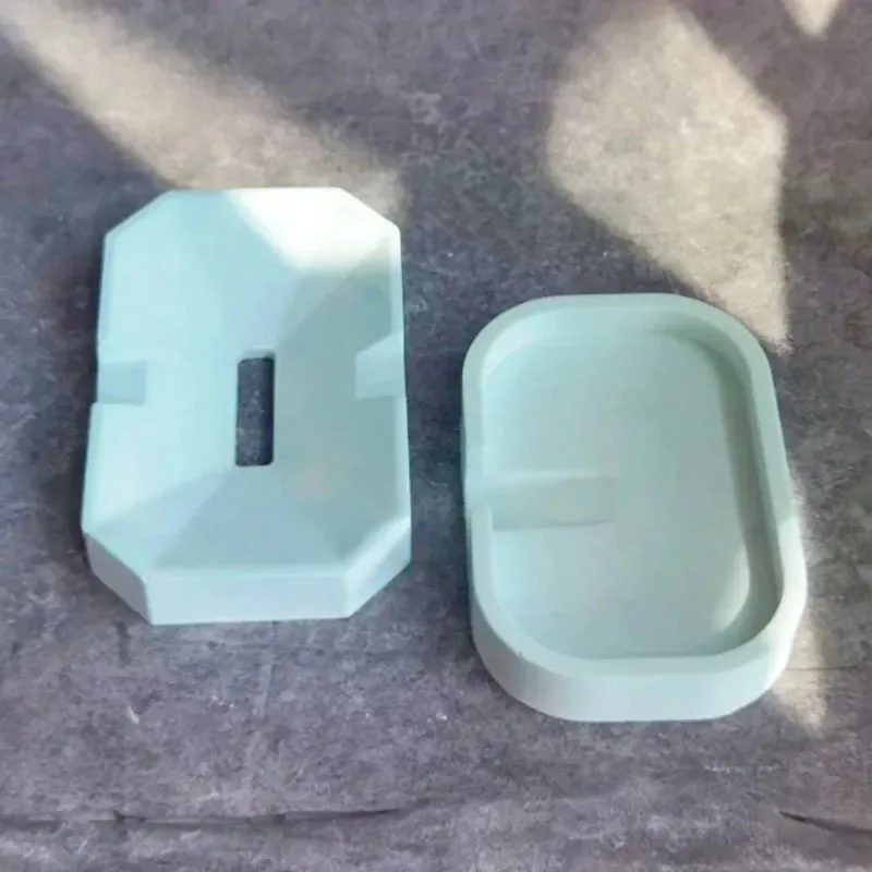 Hochwertige Silikonform für Beton-Seifen-Aufbewahrungsschale, quadratische Teller, Harz-Epoxid-Form, Zement-Gips-Seifenbox-Halter