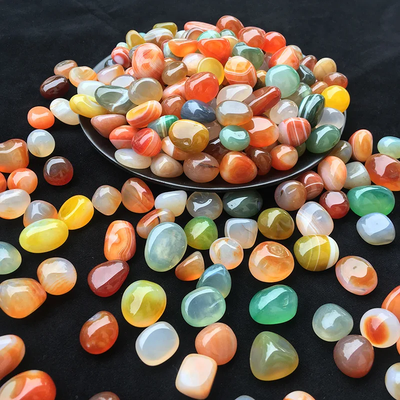 Luxury 100g Natural Agate Crystal Pebbles Colorful Decorative Stones for Aquariums, Fish Tanks Air Plant Home Decor view 3