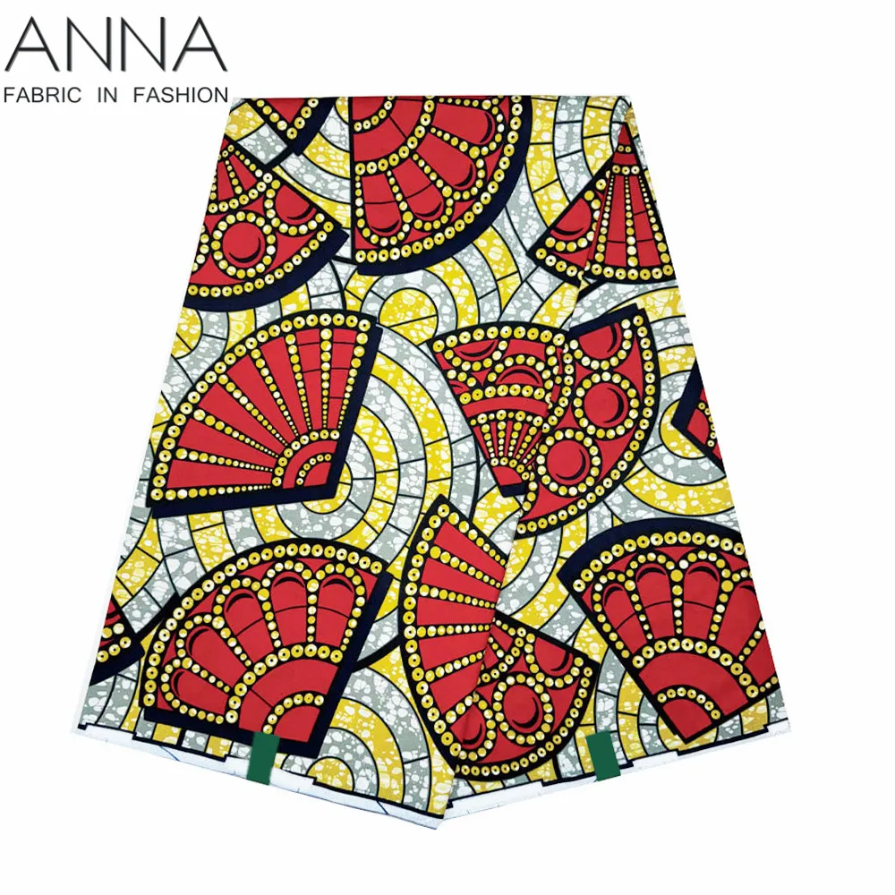 

African Wax Fabric Super Fabric 100% Original Ankara Wax Fabric Block Print Batik Dutch Fabric 6yards For Wedding Party VL952