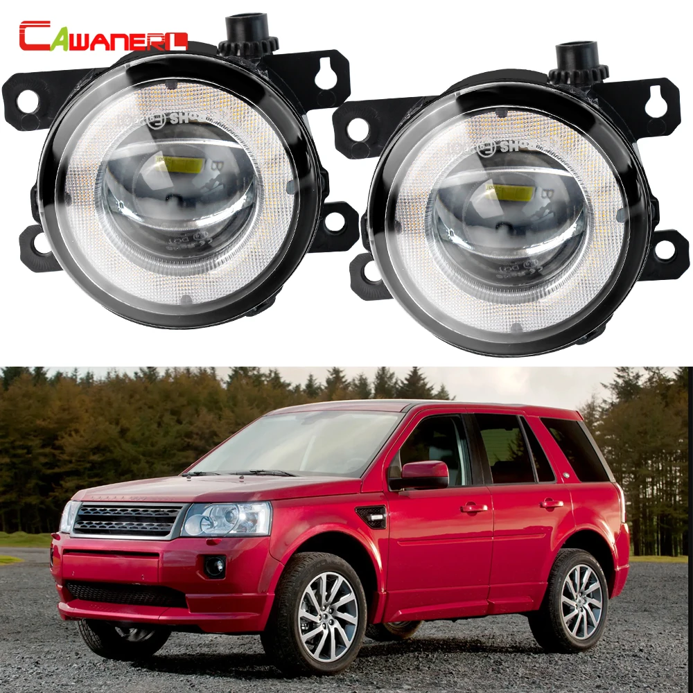 2 X Car Fog Light Assembly LED Angel Eye DRL Daytime Running Light 30W 8000LM 12V For Land Rover Freelander 2 LR2 FA_ 2006-2014