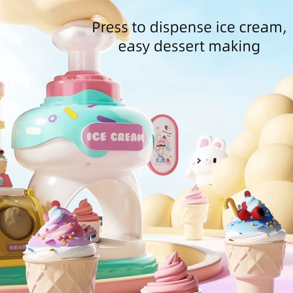 مع آلة الآيس كريم الخفيفة للموسيقى والآيس كريم، آلة ألوان الأطعمة المزيفة لإنتاج الآيس كريم، ألغاز سوبر ماركت #4