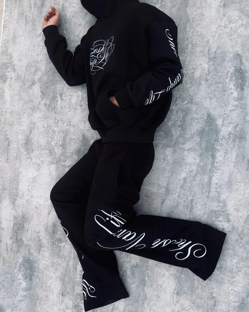 

Y2k Men Set Hip Hop Retro Printed American Sportswear Fashion Street Clothing Harajuku Set Winter New Casual Sportswear Women