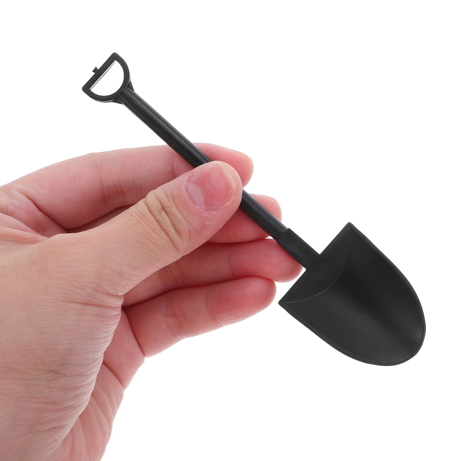 

200 Pcs Mini Dessert Spoon Serving Spoons Plastic Shovel Shape Small Cute Shovels for Ice Cream Black Scoop Platsic