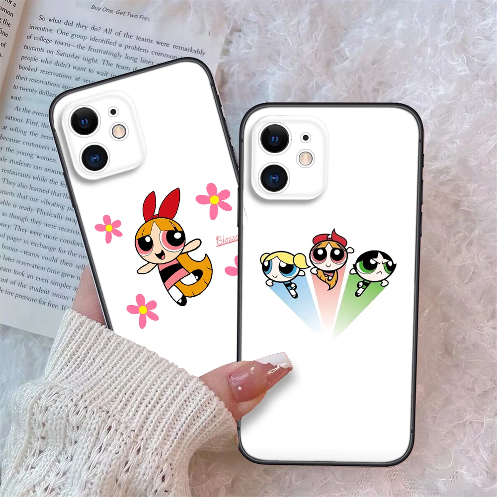 P-Powerpuff girl police Soft Case for Samsung A03 A50 A51 A52 A53 A70 A71 A72 A73 A81 A82 A91 M20 M30 M30S M51 Note 10 20 Lite