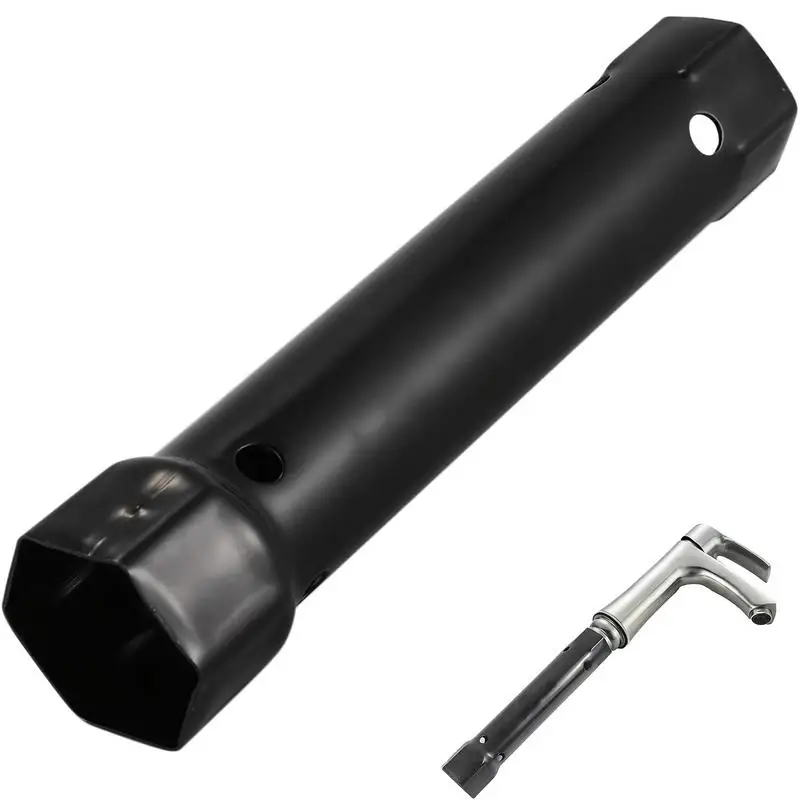 2 in 1 Carbon Steel Sink Faucet Wrench M34-40 Spanner 204mm Durable Plumbing Tool for Installation Repair Corrosion Resistant