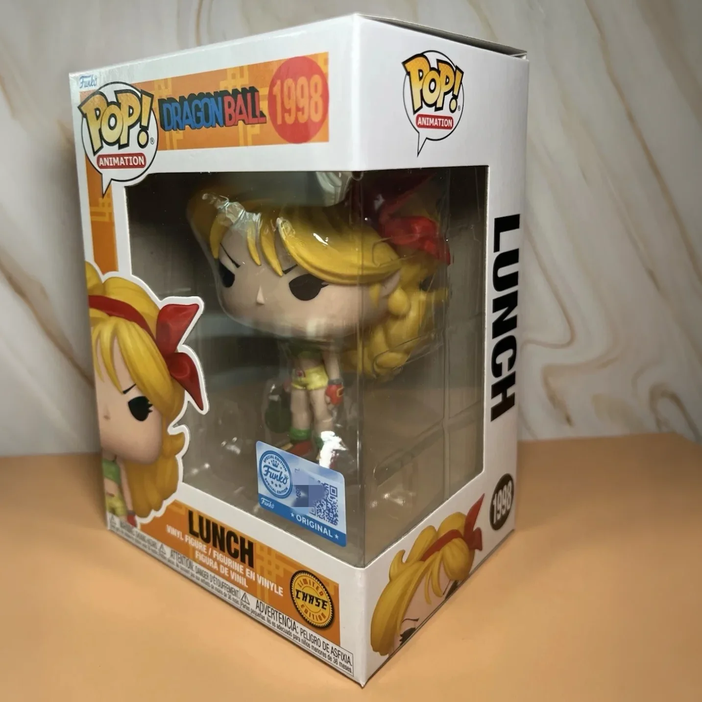 Figura POP Almuerzo Dragon Ball FUNKO # 1998 Figuras de 4,2 pulgadas Edición limitada Modelo coleccionable de juguete 1 en 6 Chance Blonde Chase