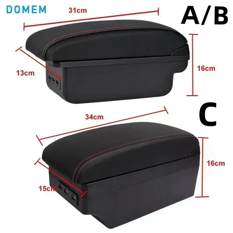 New luxury For Chevrolet Sail 3 Armrest Box For Chevrolet Aveo 3 Sail III Car Armrest Retrofit Parts Storage Box Car Accessorie