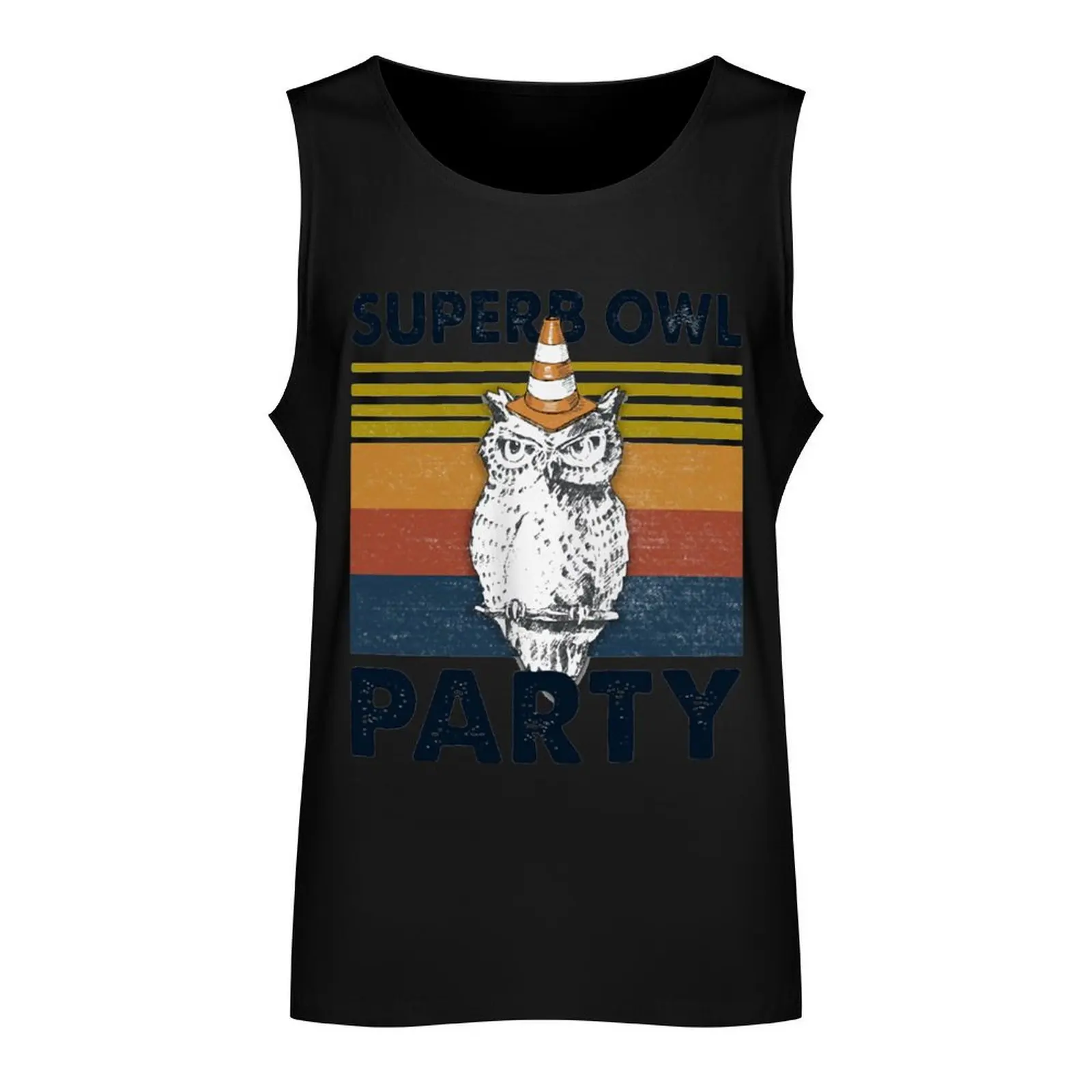 SUPERB OWL PARTY VINTAGE Tank Top mens clothing gym shirts