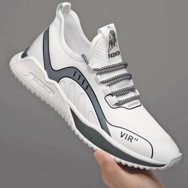 2024 Herbst neue Luxus Herren koreanischen Modetrend Freizeit schuhe atmungsaktive Mesh Sport Laufschuhe Herren vulkan isieren Schuhe