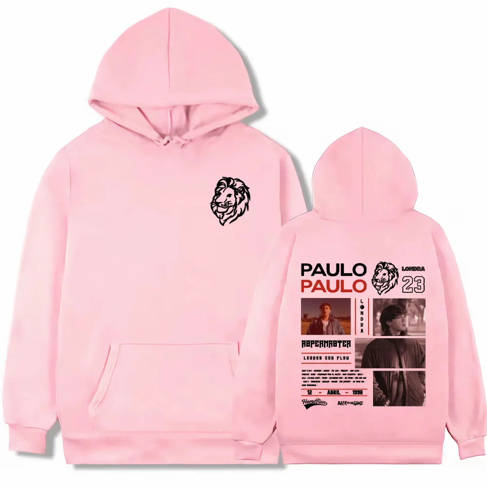مغني الراب باولو لوندرا هومرون الجرافيك هودي الرجال النساء الهيب هوب خمر بلوزات فضفاضة عالية الجودة عادية كنزة بغطاء رأس من الصوف البلوز