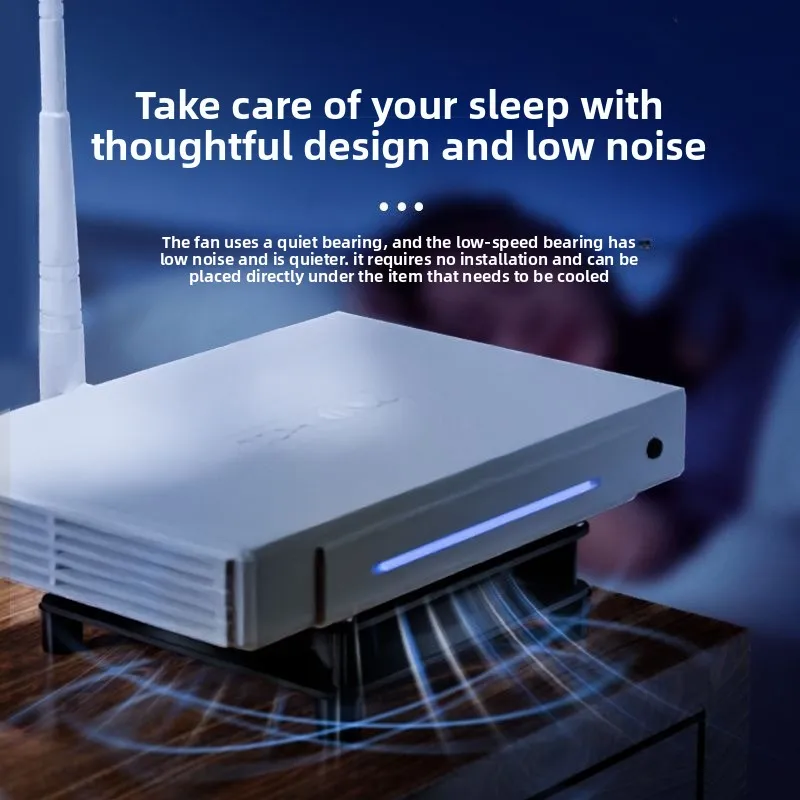 USB Fan, Silent 2-in-1 Aquarium Cooling Fan, Suitable for Fish Tank, Soft Router, Light Cat, Set-top Box Power Amplifier Cooling