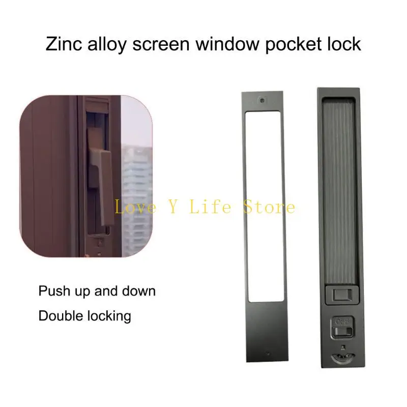 L74C قفل النافذة المنزلقة مشابك أمان مقاومة للأطفال ملحقات محمولة للمنزل والمكتب والمدرسة مواد متينة من سبائك الزنك