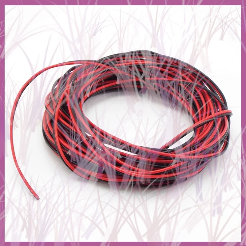 Electrical Wire 2 Pin Wires LED Strip Cable 20AWG 22AWG 24AWG 12V Flexible Electric Extension Cable For Lamp Bulb Automotive B2