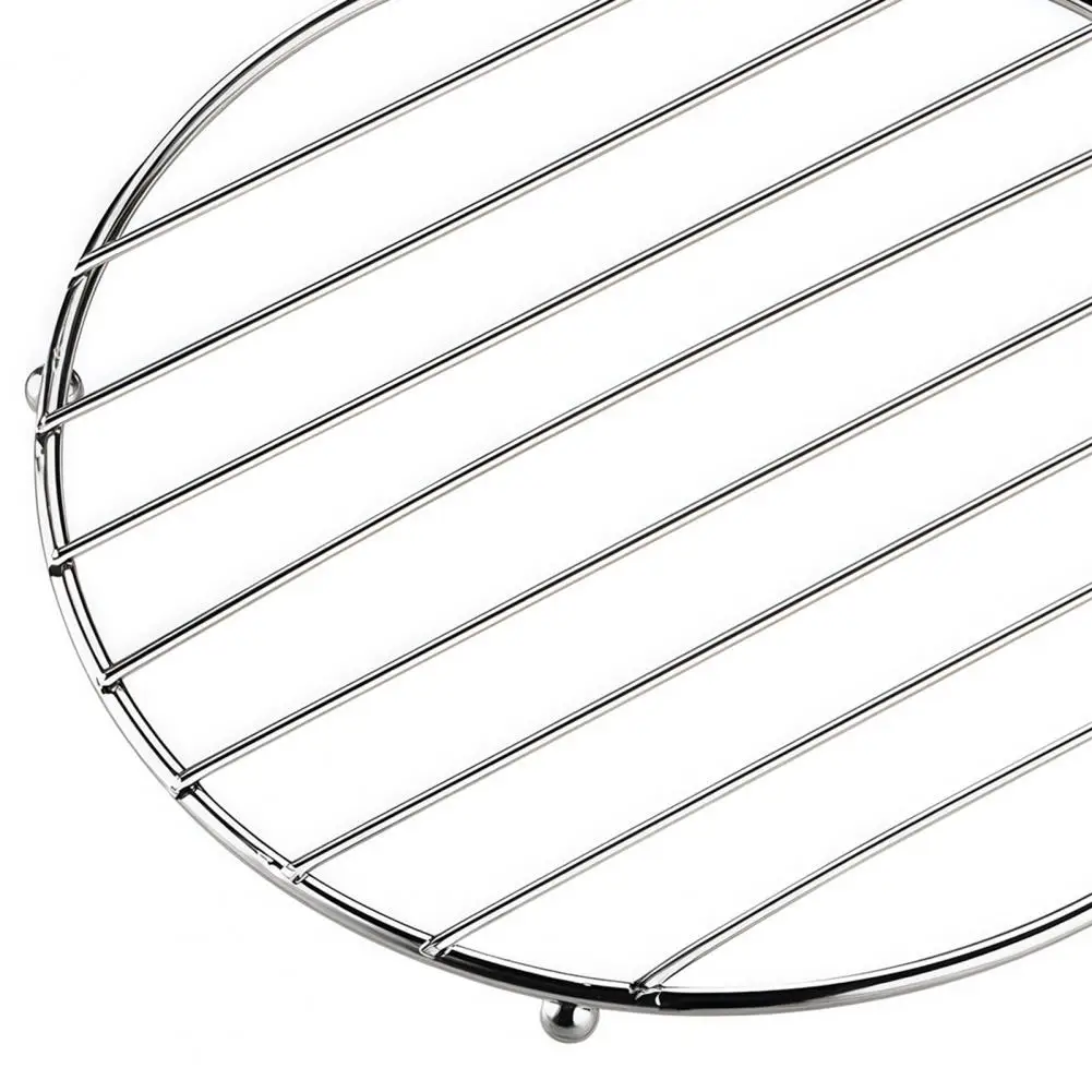 Heat Dissipation Cooking Mat Thickened Stainless Steel Trivet with Non-slip Feet Heat-resistant Pot Mat for Hot Dishes
