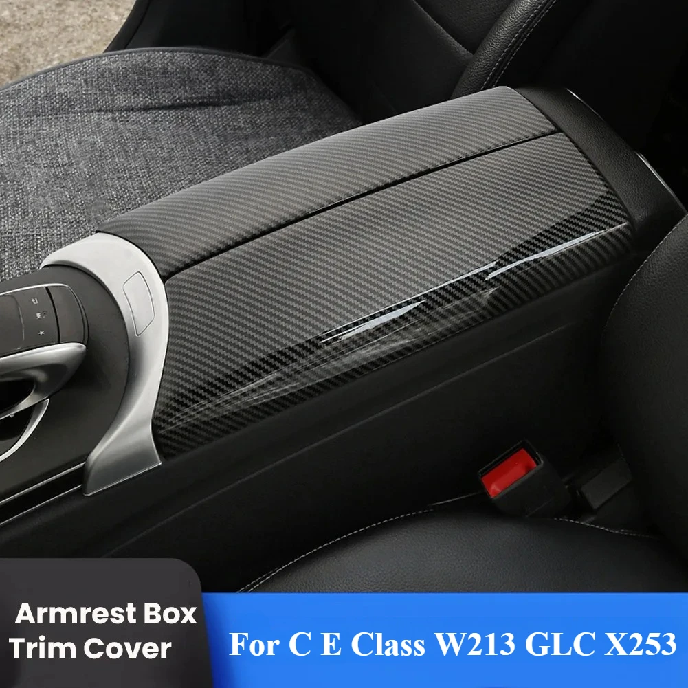 Console Center Armrest Strip Cover Storage Box ABS Casing for Mercedes Benz C E Class W205 W213 GLC X253 Decoration Stickers