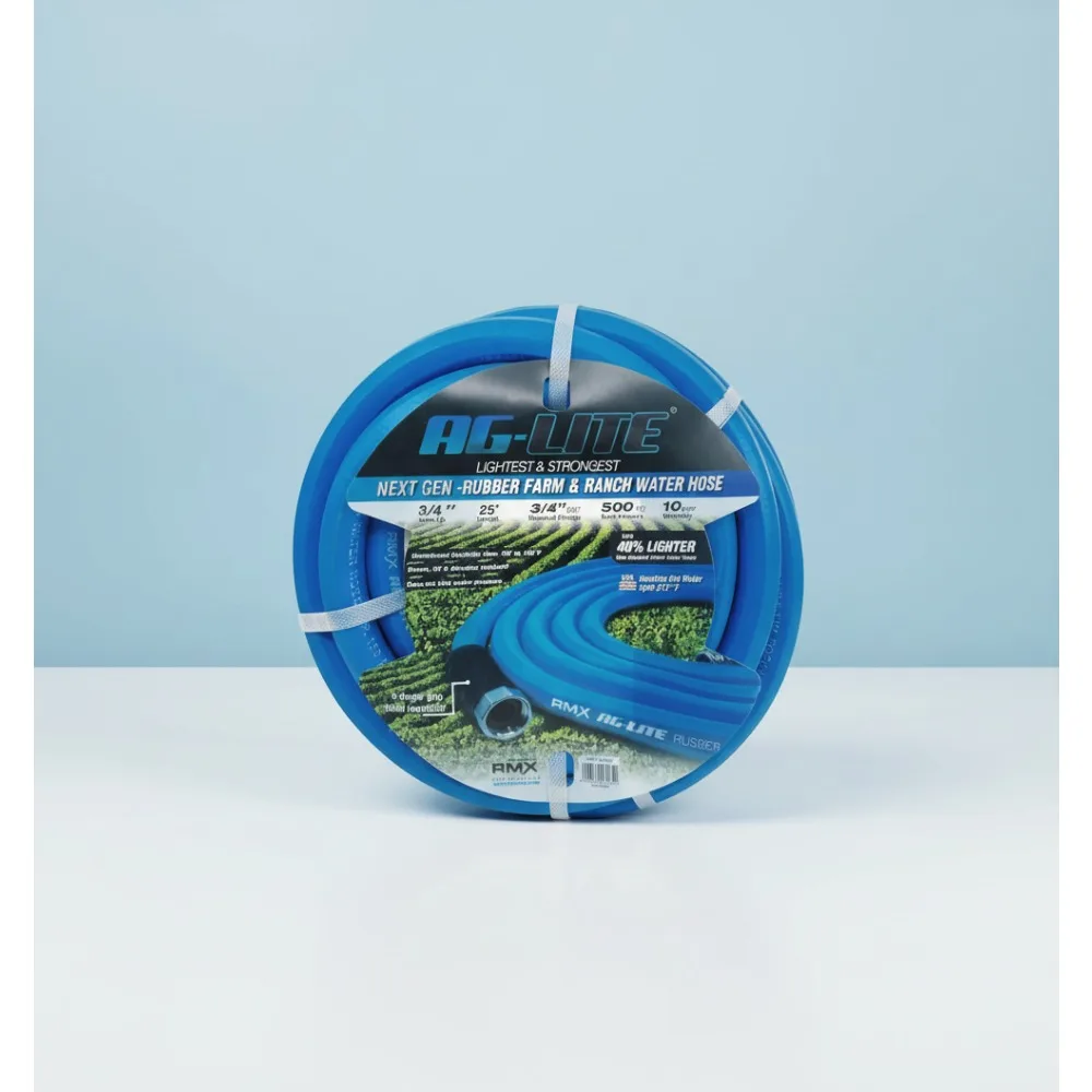 

Легкий резиновый водяной шланг 3/4 x 25 футов, 500 фунтов на квадратный дюйм, горячее/холодное использование, ферма и ранчо, промышленный класс