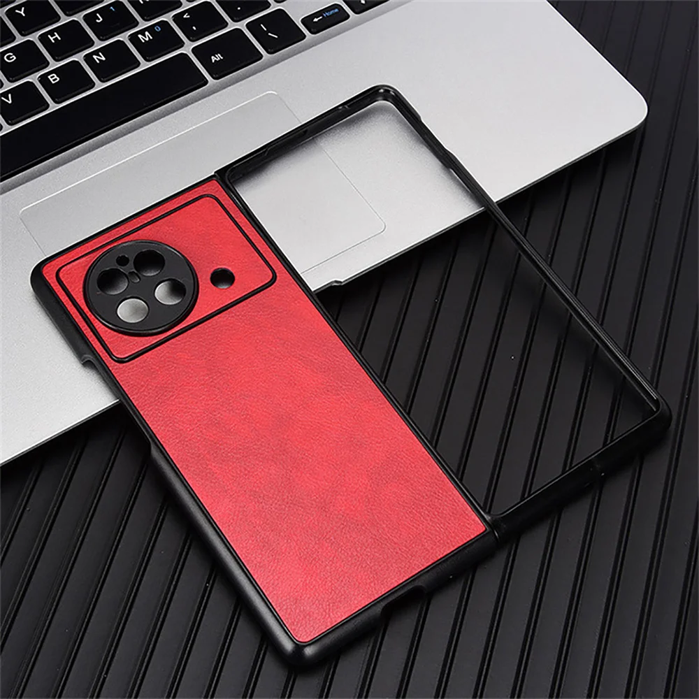 For Vivo X Fold PU Leather Phone Case Matte Cover Ultra Thin Shockproof Folding Protection Case For Vivo X Fold Cover Coque
