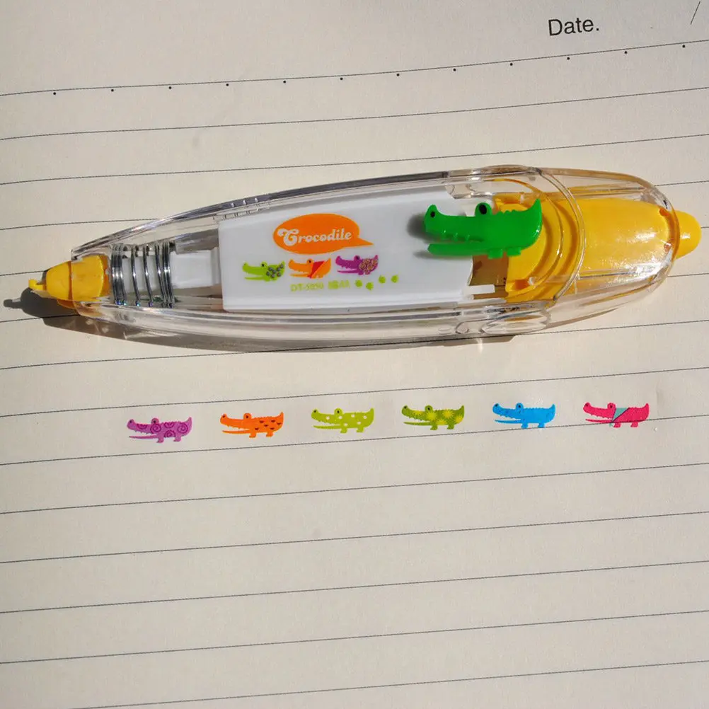 4Pcs Press-Type Correction Tape Cute Heart Cup Tumbler Designs for Diary Scrapbooking Notebook Album Decorative