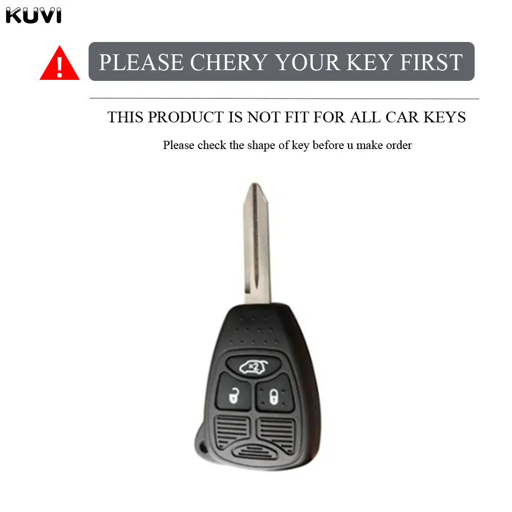 For Jeep Compass Patriot Liberty Grand Cherokee Chrysler 300 PT Dodge JCUV Caliber Nitro Renegade Wrangler Car Key Case Cover