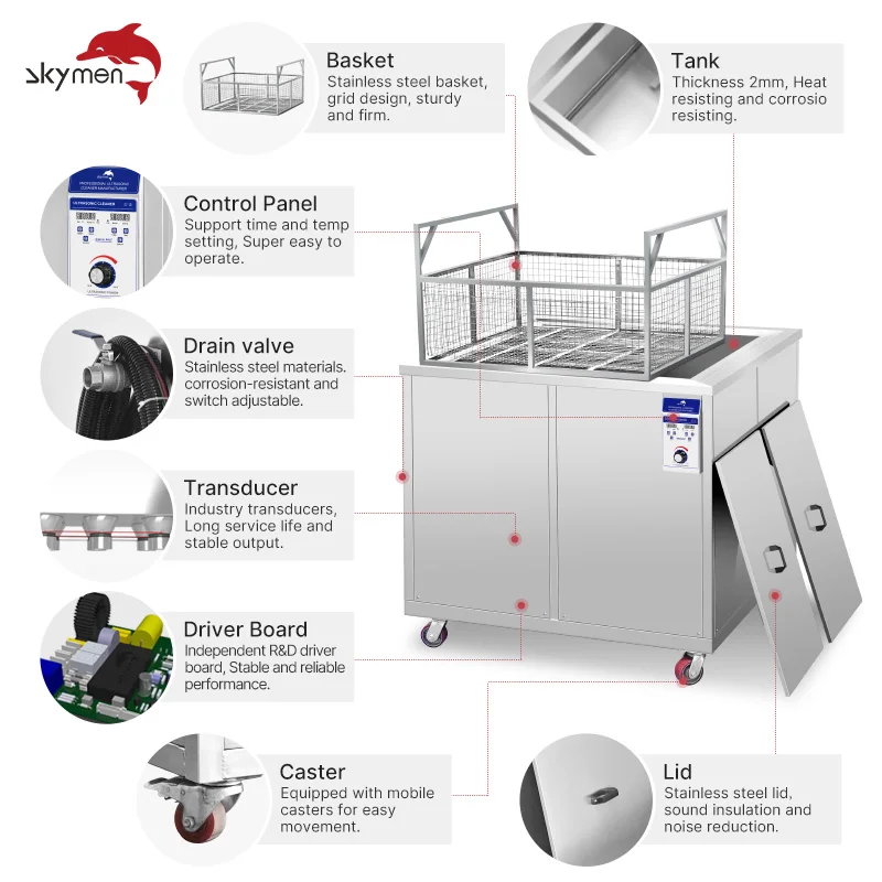 Custom 960L Industrial Ultrasonic Cleaner 7200W Ultrasonic Cleaning Machine For Metal & Semiconductor Sputtering Targets
