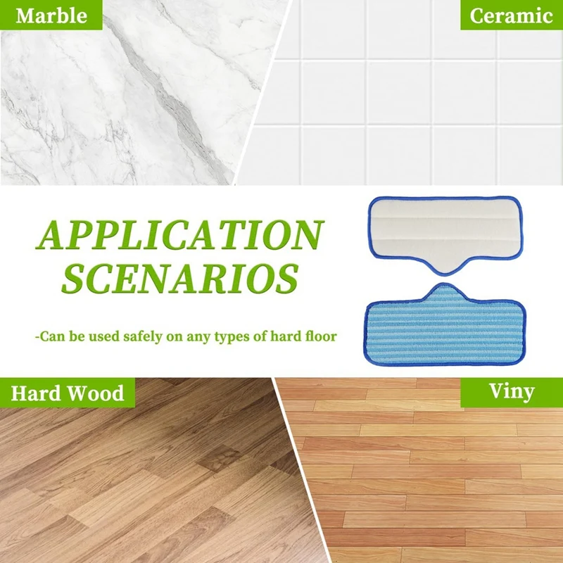 ABBK-Reusable Microfiber Steam Mop Pad Fit For Dupray Neat Steam Cleaner Steam Mop Cleaning Pads
