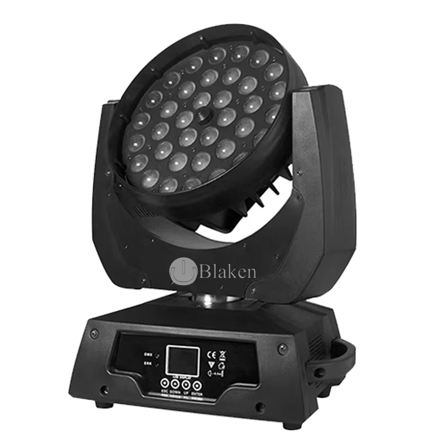 LED Moving Head Light com Flight Case, Luz de lavagem Zoom, Luz de palco, 36x12W, RGBW, 4in 1, 36x18W, 6in 1, 0 Tax, 6PCs