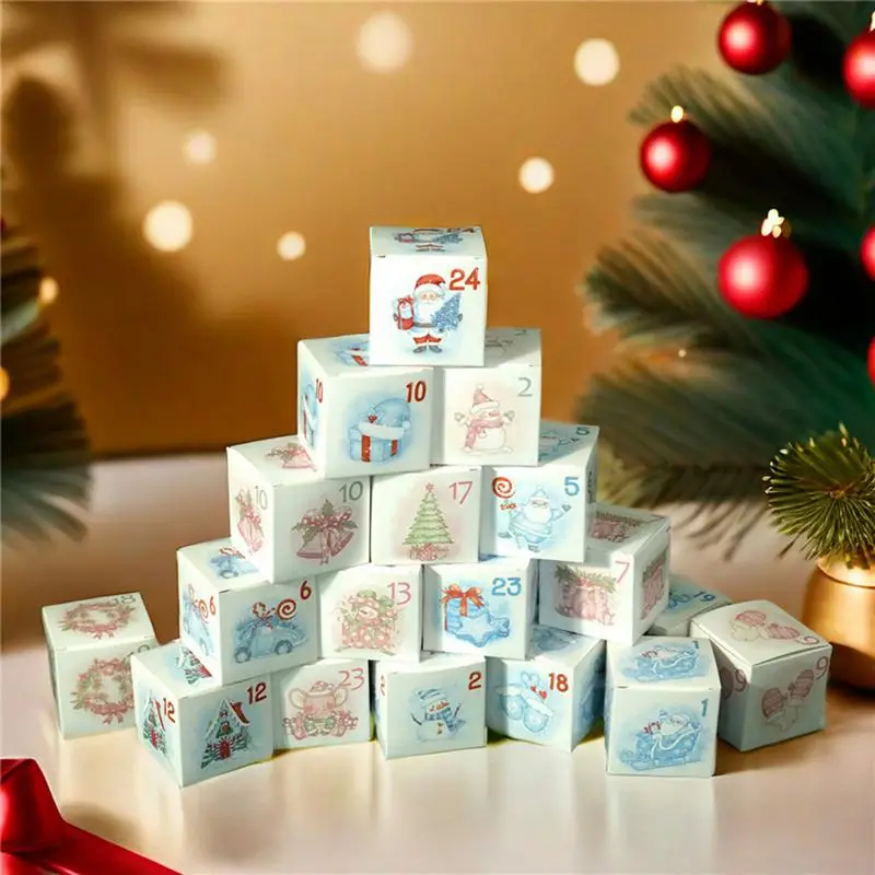 Christmas Advent Calendar Boxes 24 Days Advent Calendar Boxes Christmas Advent Countdown Treat Boxes Empty Box