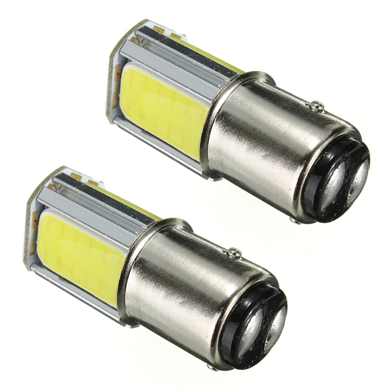 

4 X 1157 BAY15D COB LED Car Parking Light Brake Light Flashing Tail Light DC 12V White