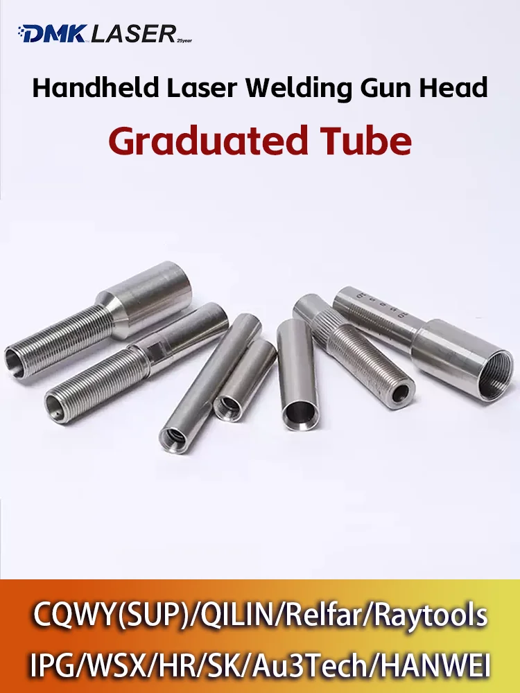 Saldatrice portatile Laser tubo graduato materiale in acciaio inossidabile HanWei WSX IPG ugello connettore ugelli albero di fissaggio 2 pezzi