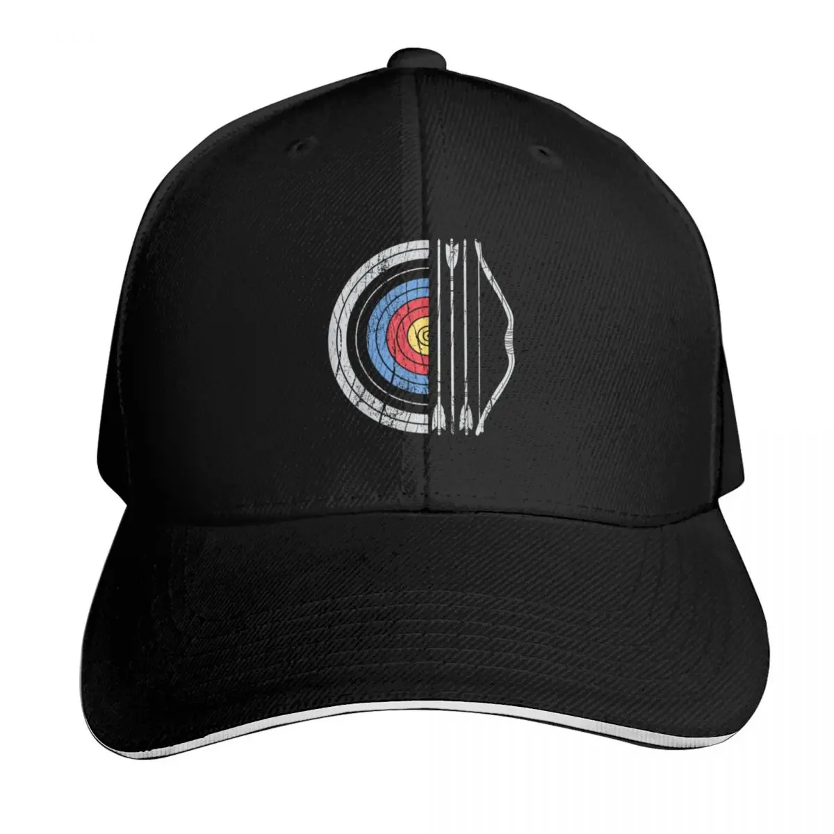 Archery Baseball Cap Quick Dry Performance Cotton Twill Breathable Contrast Two Tone Brim