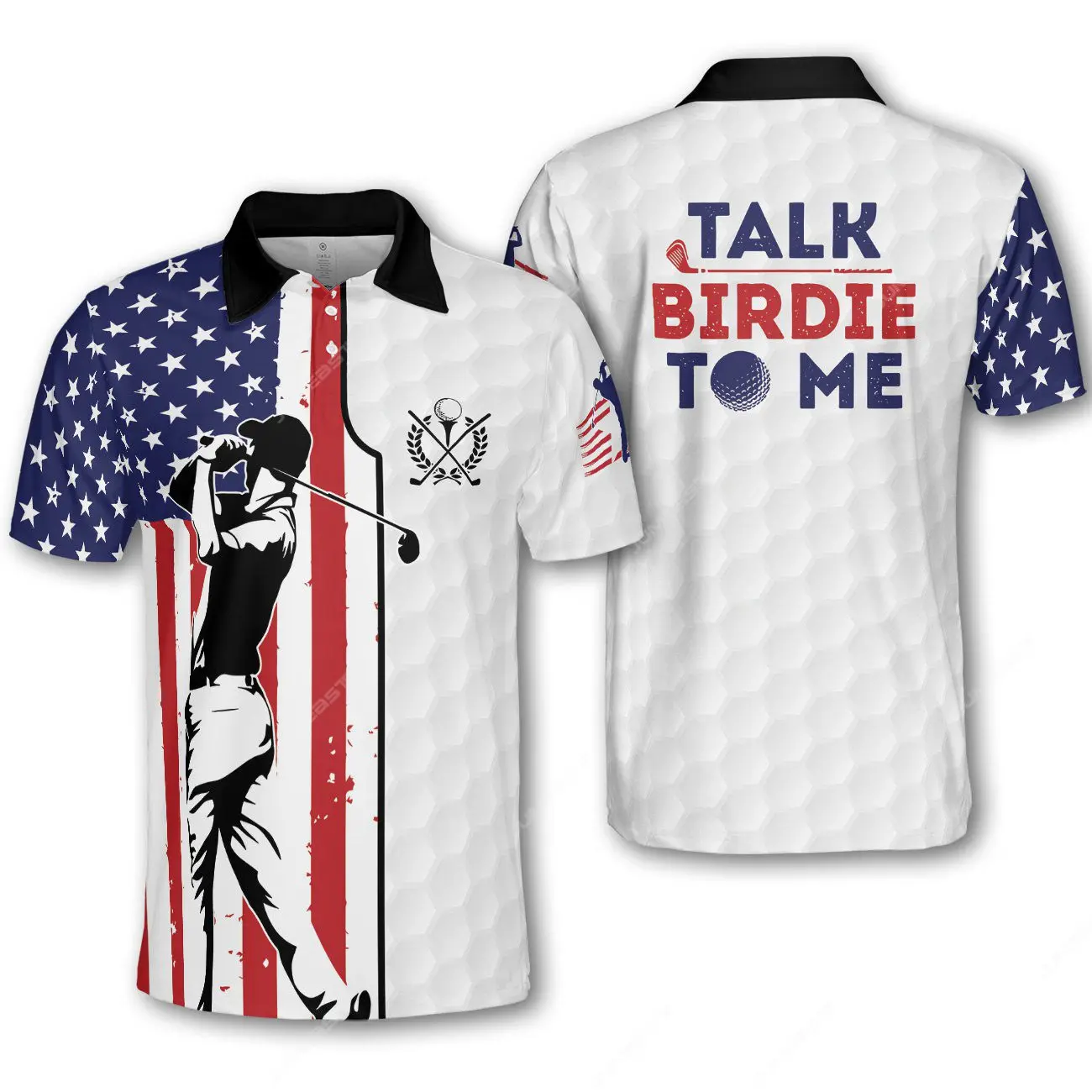 Jumeast Golf Polo Shirts American Patriot Flag Swing Eagle Men White Mesh T Shirt Repeat Skull Sport Tops Aesthetic Clothes Gift