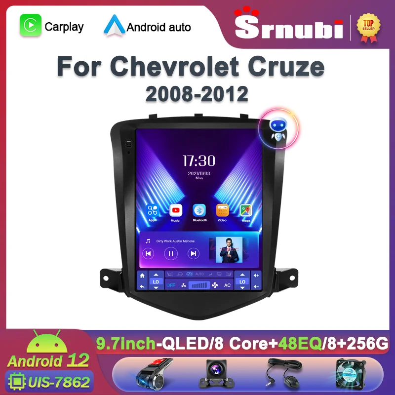 

Srnubi 9.7'' Android 12 Car Radio Navigation Player For Chevrolet Cruze J300 2008 - 2012 2din Multimedia Video GPS CarPlay Auto