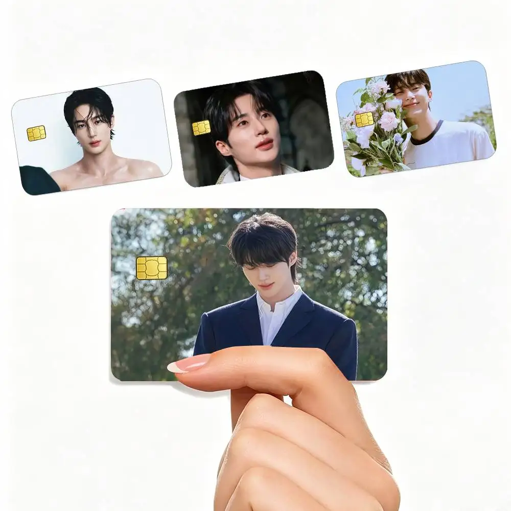 COOL ACTOR B-Byeon Woo Seok 4pcs 1Set Card Stickers Small Waterproof Chip 4PCS Card Sticker Anti-Scratch