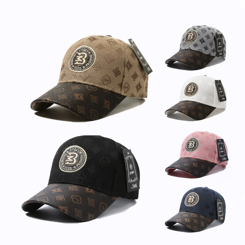 

High Quality Summer Fashion Cotton Breathable Baseball Hat Snapback Letter Embroidery Face-Slimming Outdoor Cap for Women/Men