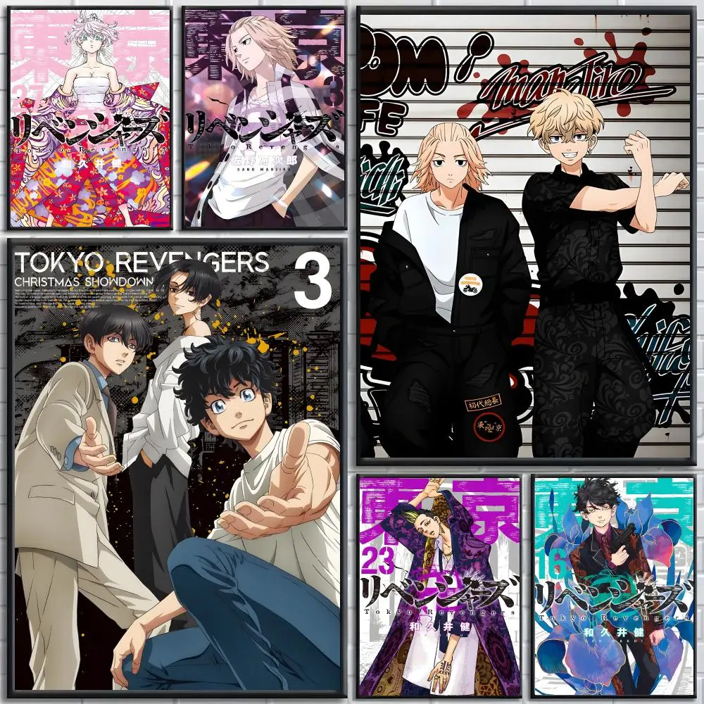 T-Tokyo Revengers Poster poster Self-adhesive wall stickers, suitable for room decoration, high-quality printing.