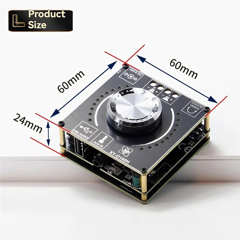 -A12R Bluetooth Stereo Amplifier Module 100W+100W Digital Audio Power Amplifier DC 9-24V/5A For Home Theater