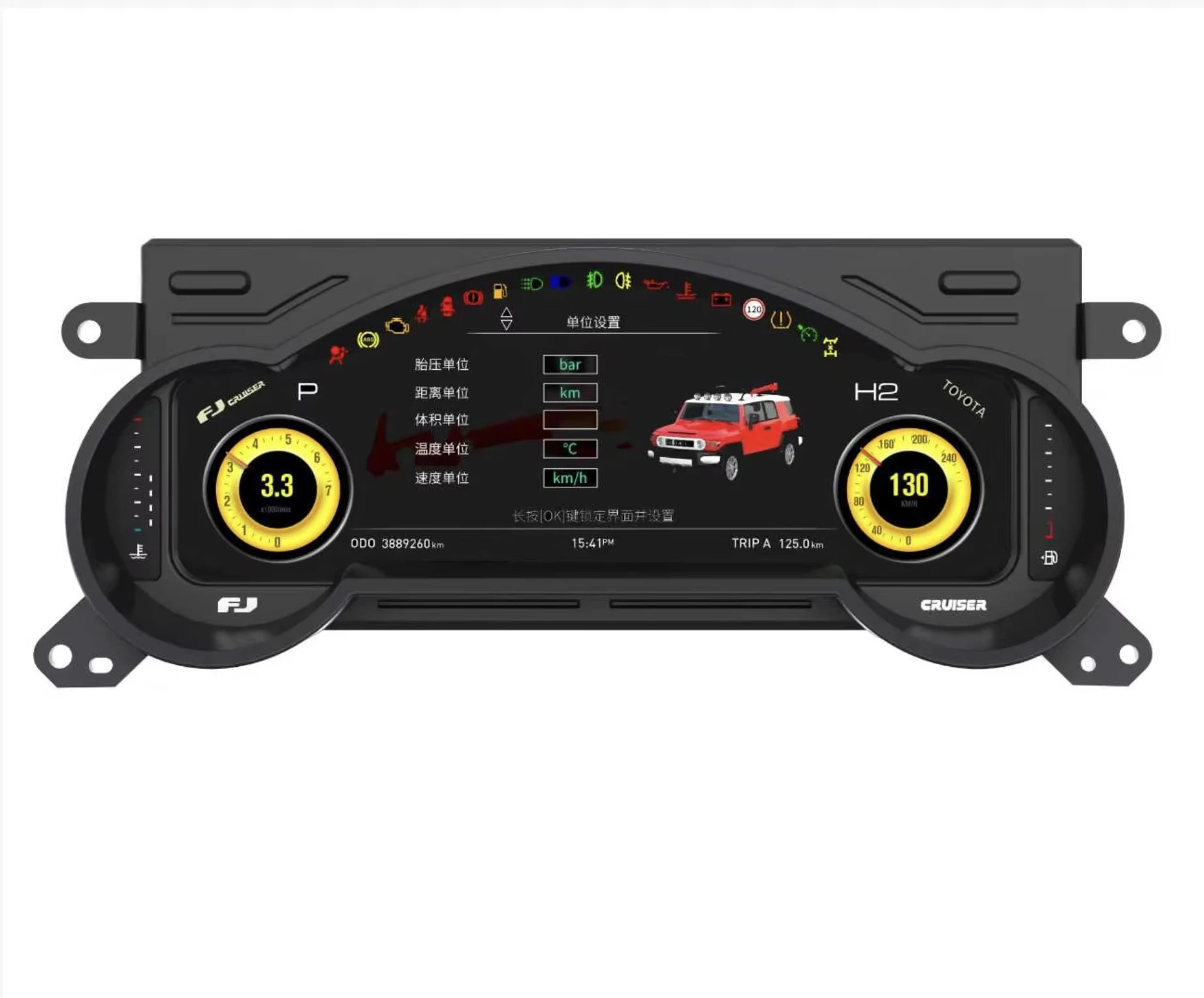 LCD Digital Dashboard Speedometer High‑Speed System Easy Install For Toyota Land Cruiser FJ 2007‑2021 Interior Tuning Parts