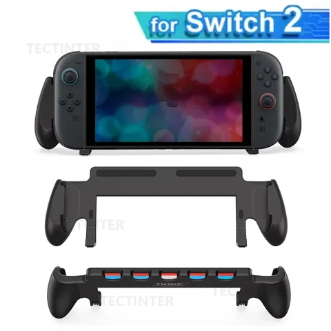 Hand Grip Case For Nintendo Switch 2 With Stand Holder Anti-Slip Protective Case with 5 Game Card Slots For Switch 2 Accessories