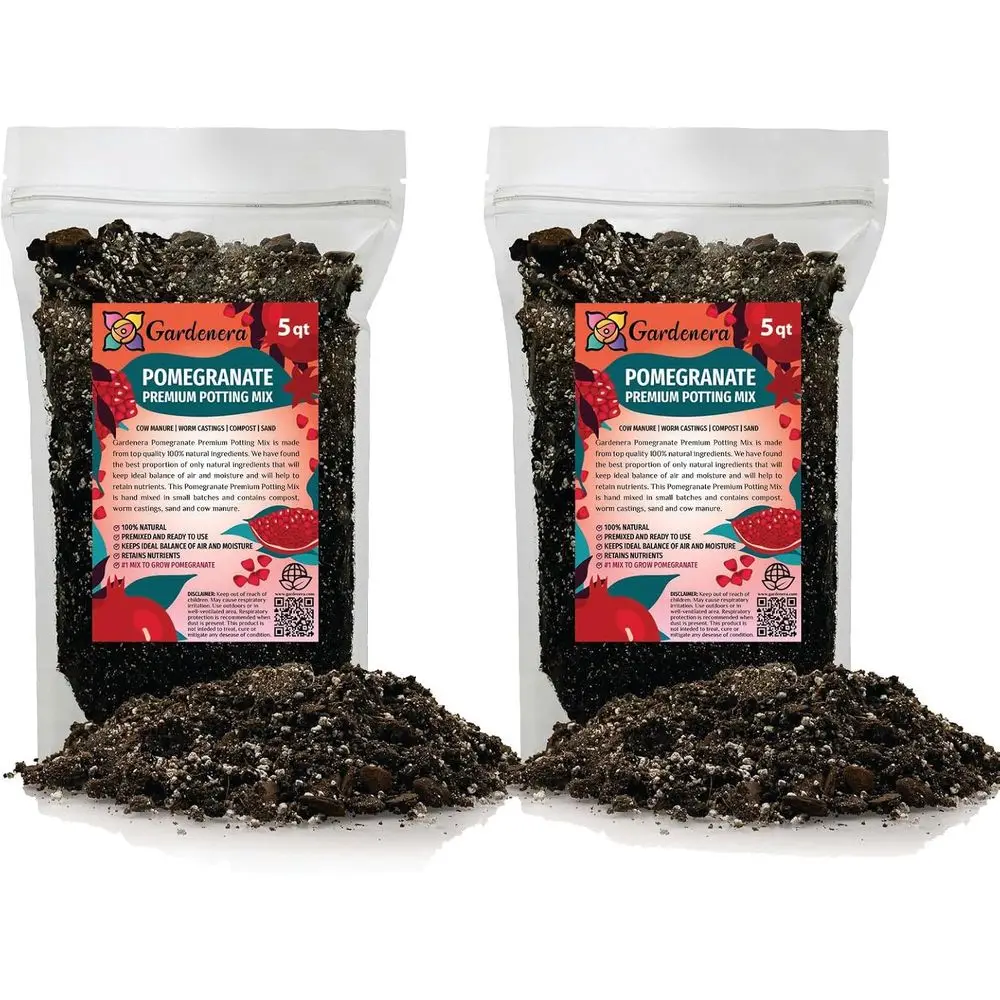 

Premium Pomegranate Soil Mix - Nutrient-Rich Blend for Healthy, Flavorful Pomegranate Trees - 1 Quart