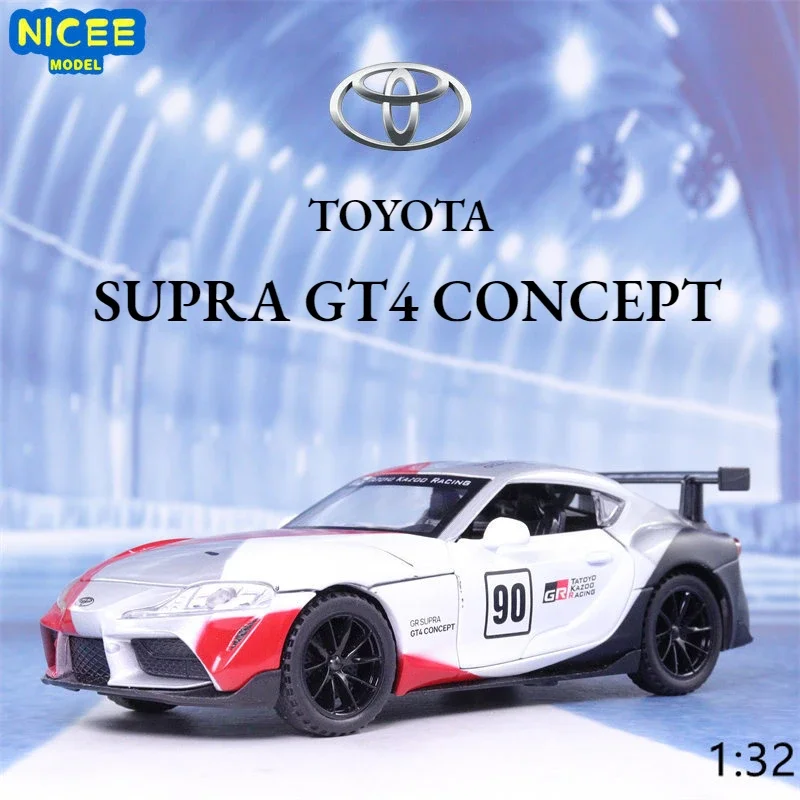 

Литой миниатюрный автомобиль TOYOTA SUPRA GT4 CONCEPT, Модель гоночного автомобиля из сплава, металлическая модель, коллекция, подарки для детей, A173, 1:32