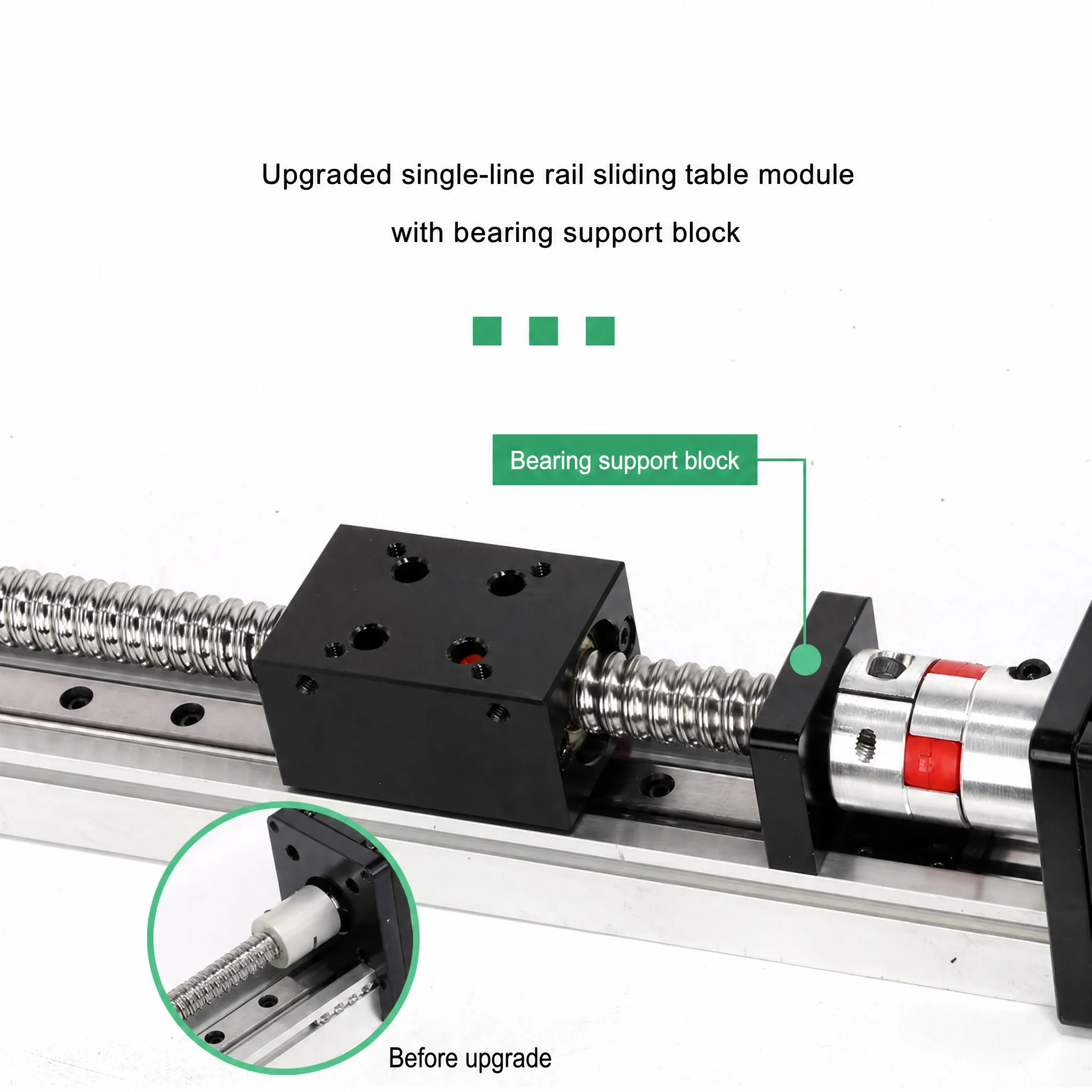 Single Rail Ball Screw Linear Stage Module Stepper Motor Driven SFU1605