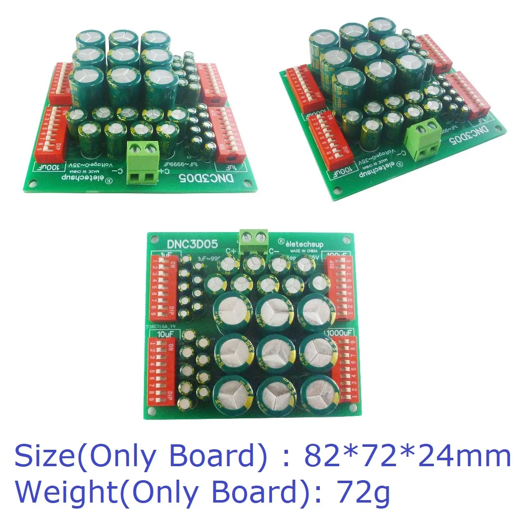 Adjustable Programmable Capacitor Module 1uF to 10000uF Electrolytic Capacitors for Circuit Development And Testing