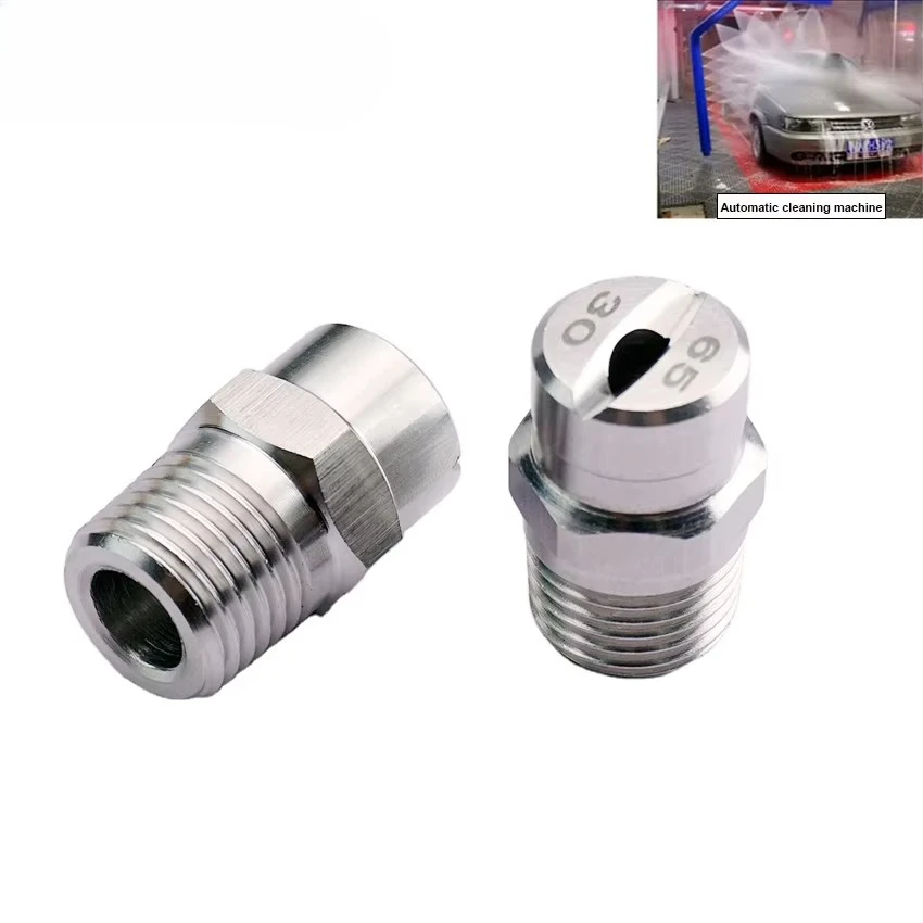 10PCS 65° Spray Angle 6510 Water Rinse Spraying Vee Jet Type Stainless Steel Brass Flat Fan Nozzle