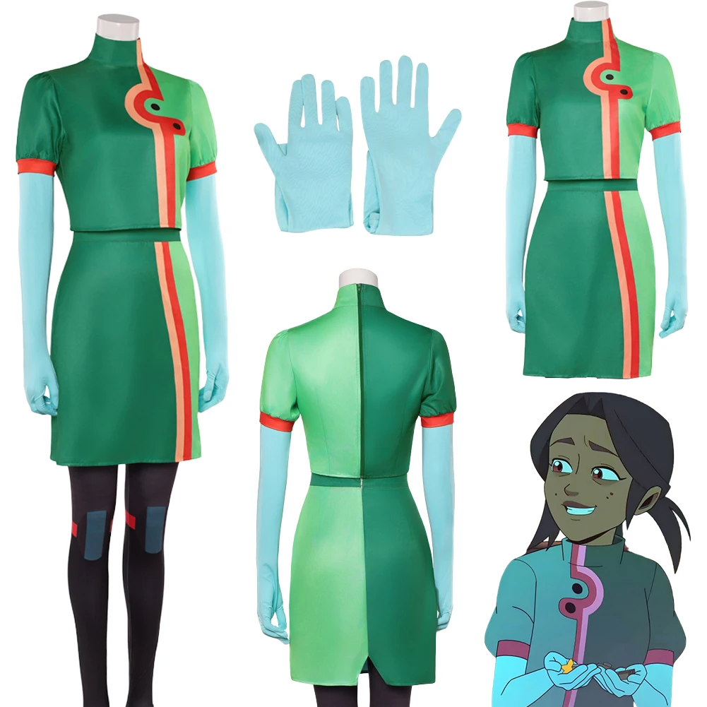 

Fantasia Knights of Guinevere Andi Cosplay Clothing Dress 2025 Cartoon TV Disfraz Costume Women Halloween Carnival Party Clothes