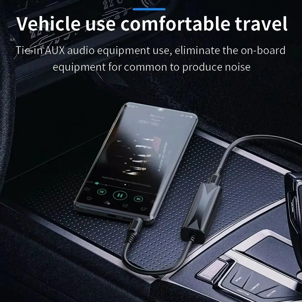 

Small 3.5mm Audio Noise Filter Ground Loop Universal Audio Noise Isolator Plug and Play Aux Speaker Line Denoiser Car Stereo