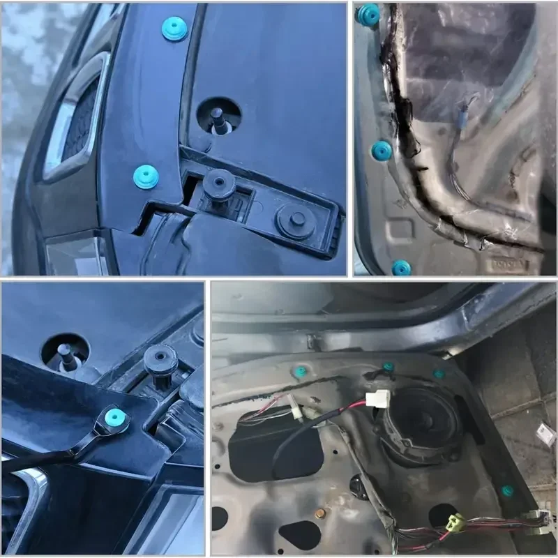 100-300pcs Auto Fastener Rivet Bumper Clip Retainer Car Interior Retaining Accessories Green Auto Door Panel Clip with Seal Ring