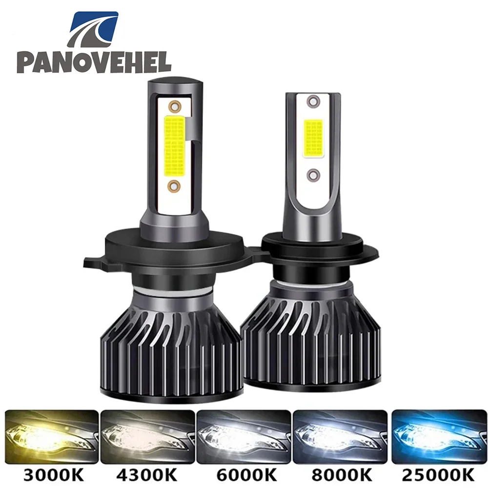 

Передние фары PANOVEHEL H7 светодиодный 80000LM Автомобильные фары H1 H4 лампы 3000K 4300K 6000K 80W H8 H9 H11 противотуманные фары