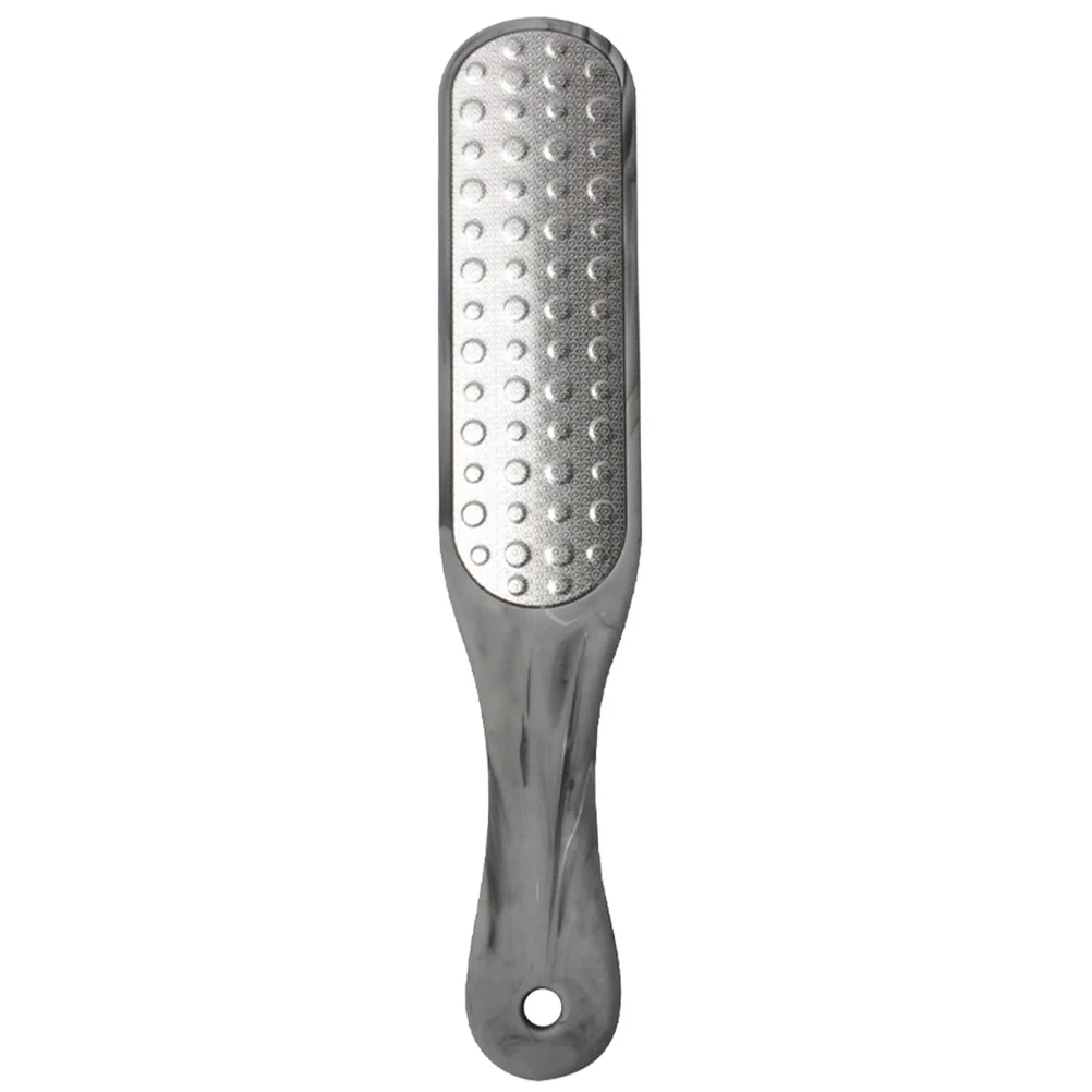 

Stainless Steel Foot File Callus Remover for Dead Skin Exfoliation Pedicure Tool Portable with Hanging Hole Grey